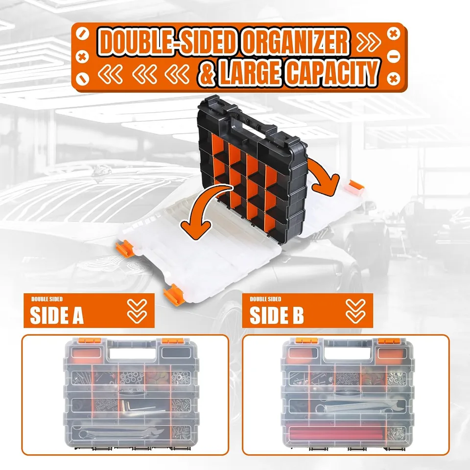 Jack Boss 34-Compartment Parts Organizer — feature detail