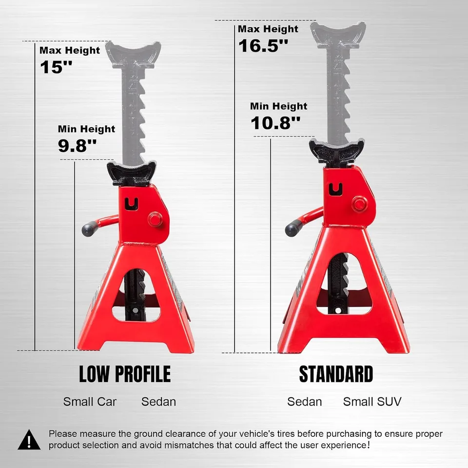Jack Boss 2 Ton Low-Profile Jack Stands — feature detail