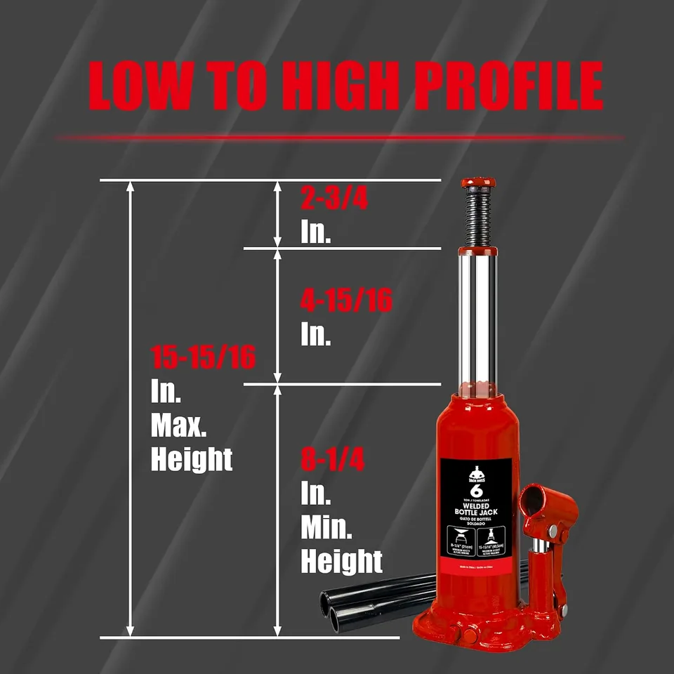Jack Boss 6 Ton Hydraulic Bottle Jack — feature detail