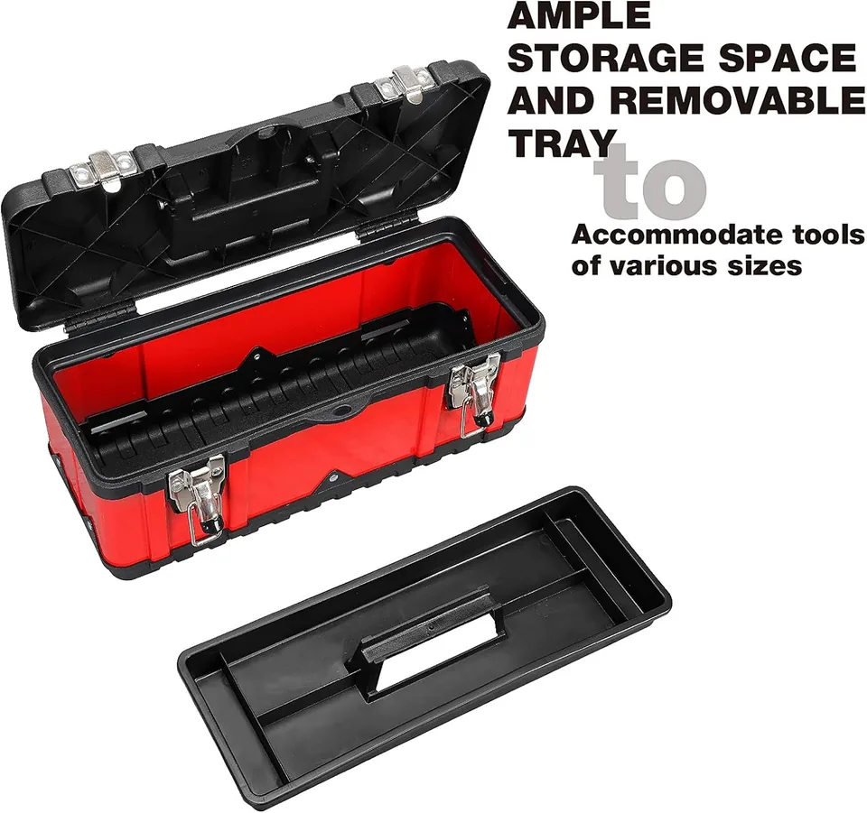Jack Boss 15.5-Inch Portable Tool Box — feature detail