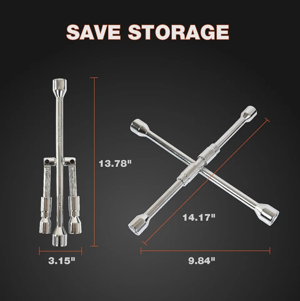Jack Boss 14-Inch Folding Lug Wrench — feature detail